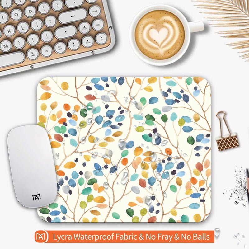 Armanza Square Mouse Pad Colorful Forest,Personalized Premium-Textured Custom Mouse Mat Design,Washable Mousepad Lycra Cloth,Non-Slip Rubber Base Computer Mouse Pads for Wireless Mouse - Image 3